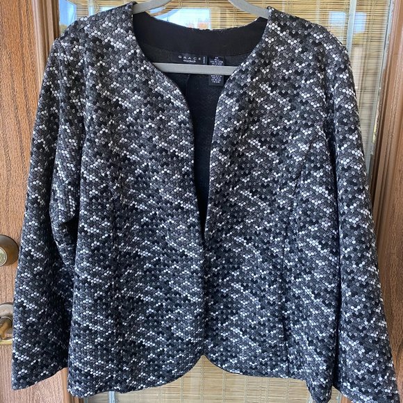 Grace Jackets & Blazers - Women's black and gray blazer. Size 2.